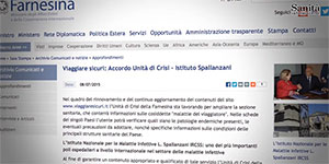 Ora si viaggia più sicuri: accordo Farnesina – Spallanzani