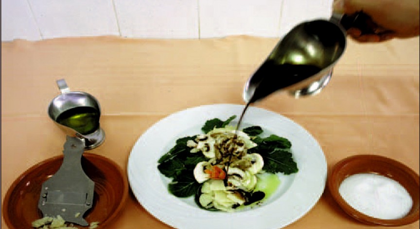 Composta di funghi e rucola, contorno semplice ma ricco