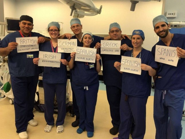 “Brexit”, multicultural medical équipe photo becomes viral