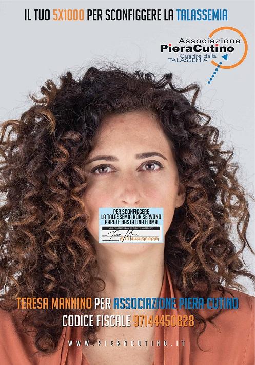 Thalassemia Day: la Giornata Mondiale dedicata alla malattia del sangue ha il volto di Teresa Mannino