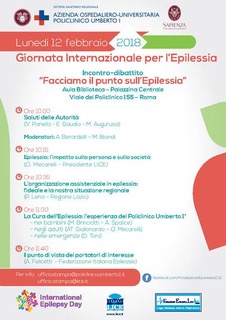 “Facciamo il punto sull’epilessia” al Policlinico Umberto I di Roma