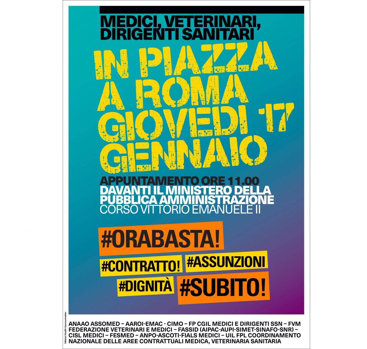 Contratto medici, sindacati soddisfatti da incontro Funzione Pubblica, ma per ora scioperi confermati