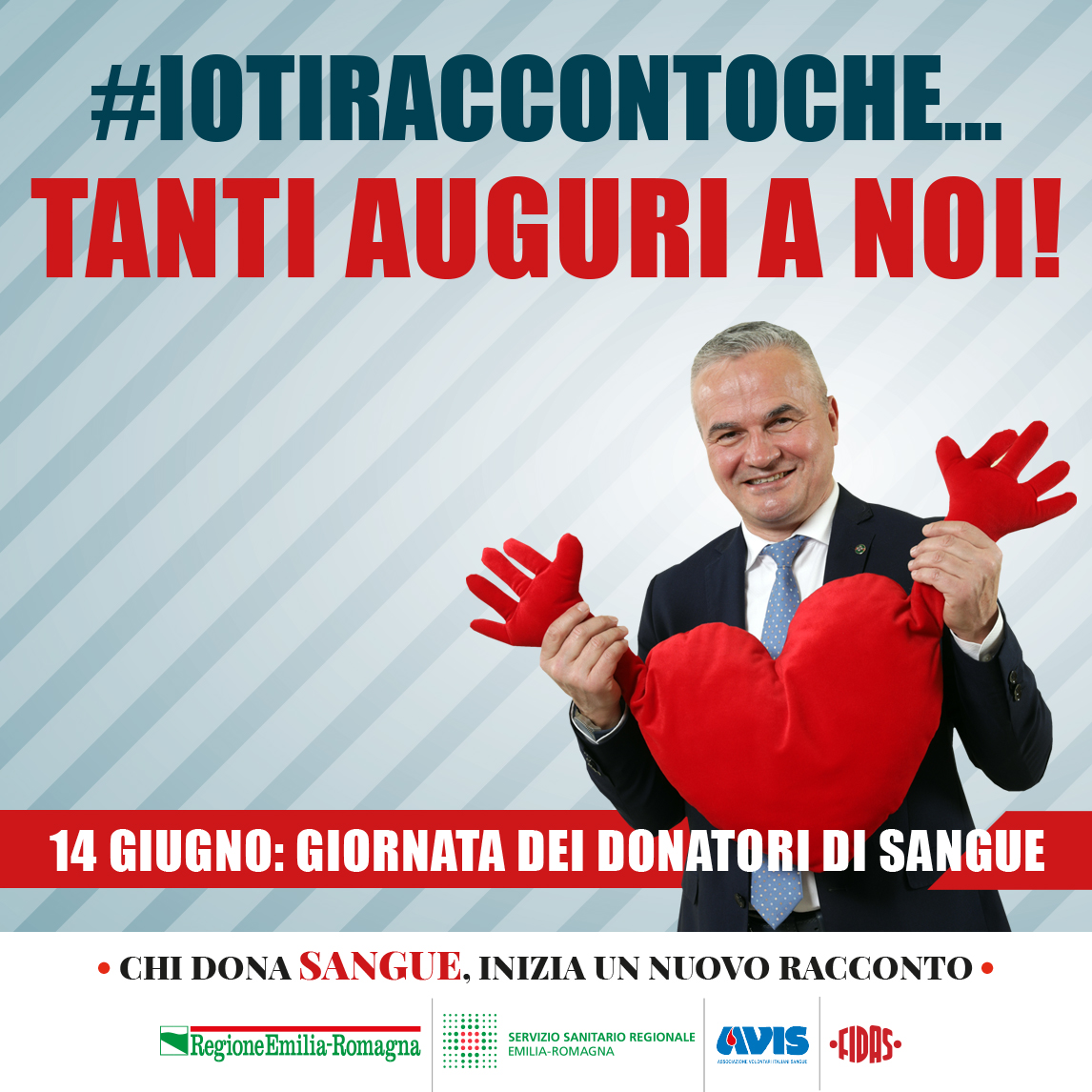 Il 14 giugno è la Giornata Mondiale del donatore di sangue. Dall’Emilia-Romagna una campagna speciale per ‘celebrare’ i tanti cittadini solidali