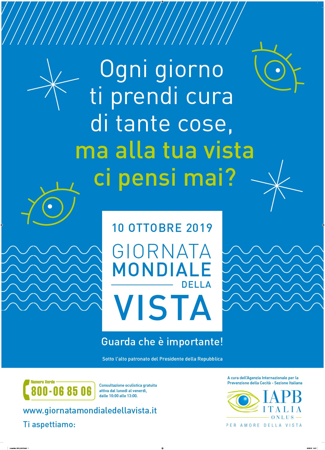 Giornata mondiale vista. “Guarda che è importante!”, lo slogan di IAPB Italia per tutelare la salute visiva