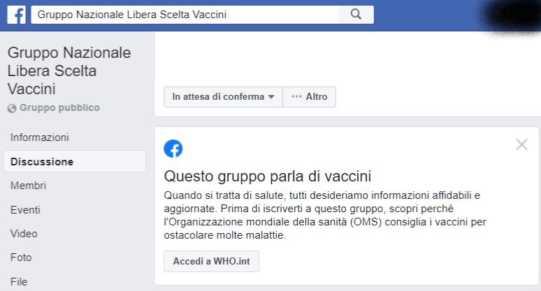 Vaccini, l’avviso automatico di Facebook contro le fake news riaccende le polemiche