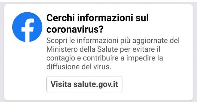Coronavirus, Speranza: “Accordo con Facebook. La corretta informazione è parte della prevenzione”