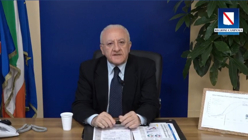 Coronavirus, De Luca: «Arrivato momento di chiudere tutto e militarizzare l’Italia»