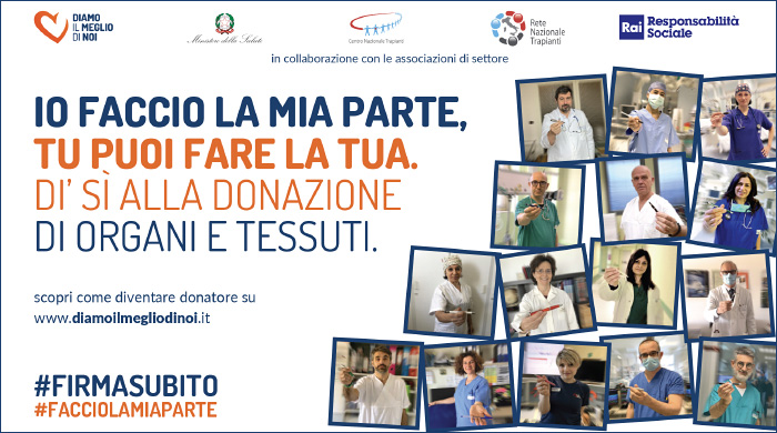 23ma Giornata Nazionale della donazione di organi e tessuti: l’appello di medici e infermieri