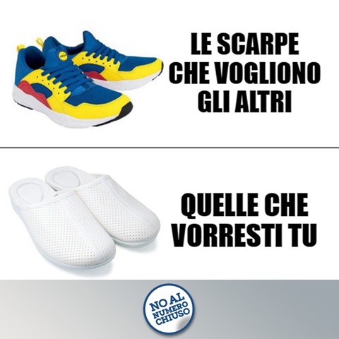 «Abbiamo bisogno di giovani con zoccoli sanitari, non sneakers colorate». La provocazione social di Consulcesi