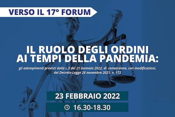 “Il ruolo degli Ordini ai tempi della pandemia”, i presidenti di Federazione della sanità a confronto su opportunità e criticità delle nuove norme
