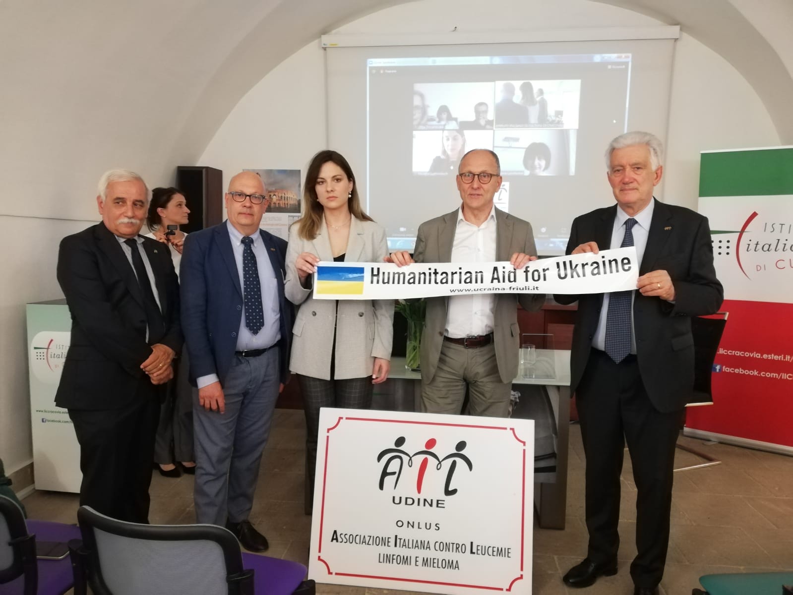 Alleanza tra AIL e Istituto Italiano di Cultura di Cracovia per inviare farmaci e sanitari in Ucraina