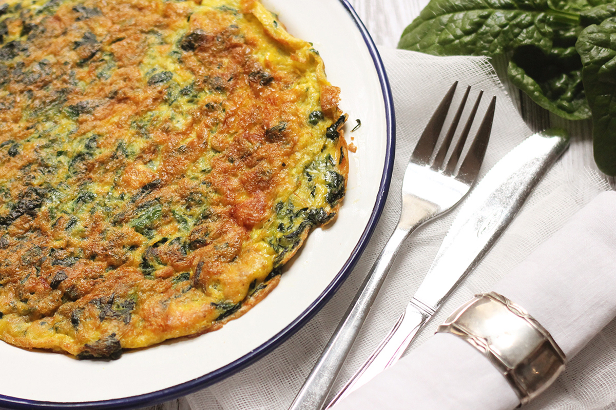 Frittata agli spinaci: buona calda e buona fredda