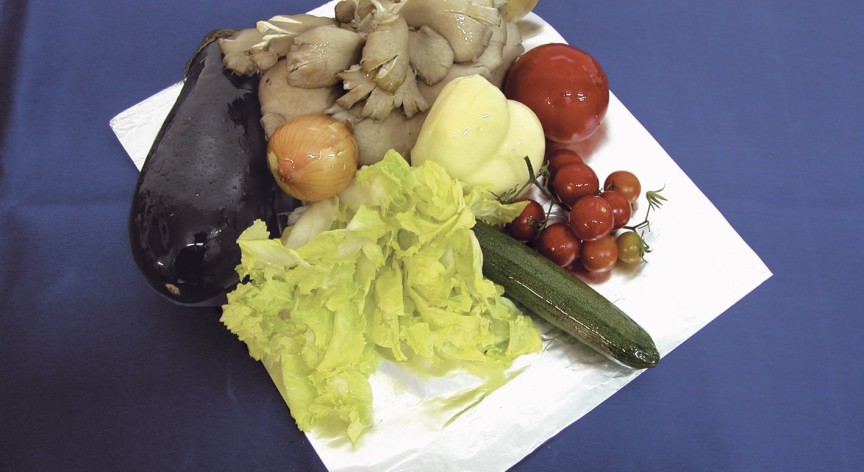 Millefoglie di ortaggi con scamorza e scarola