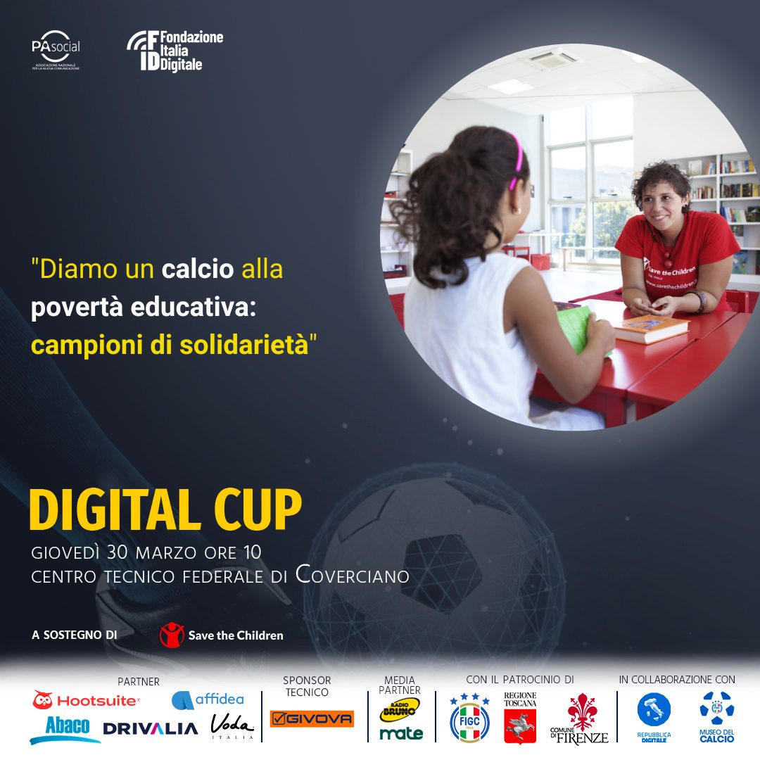 Digital Cup, a Coverciano l’iniziativa su sport e salute a sostegno di Save the Children