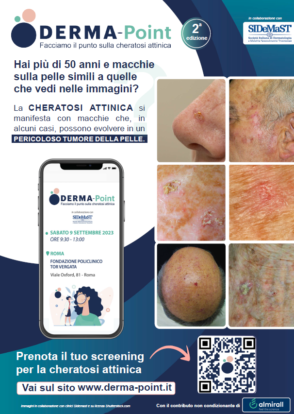 Al via la campagna “Derma point, facciamo il punto  sulla cheratosi attinica”