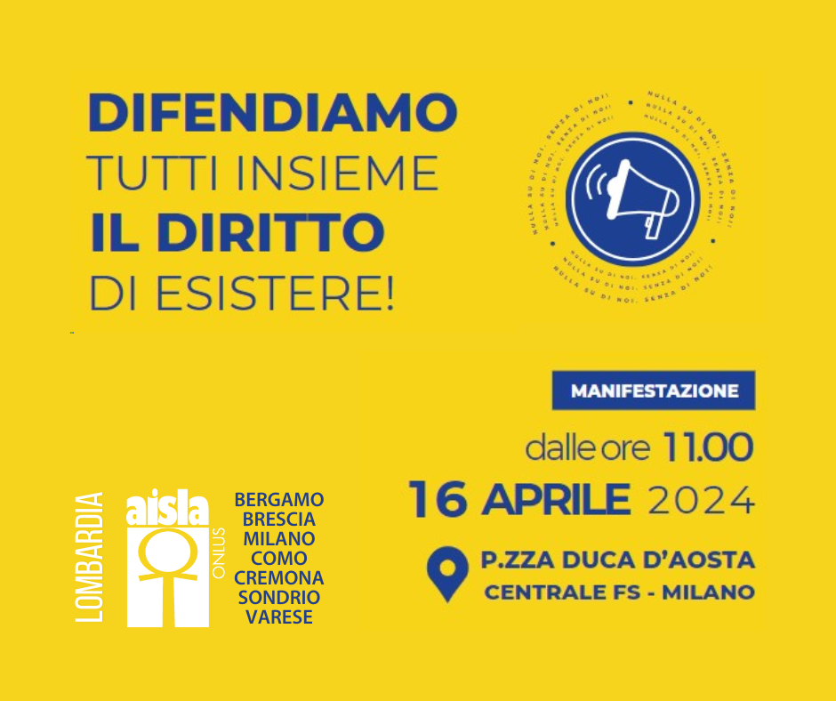 Domani a Milano, AISLA e oltre 30 associazioni unite nella protesta corale indetta da Ledha e Fand