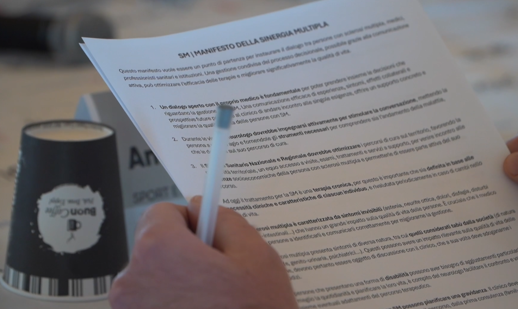 Sclerosi multipla, giovani neurologi e pazienti firmano il “Manifesto della Sinergia Multilpla”