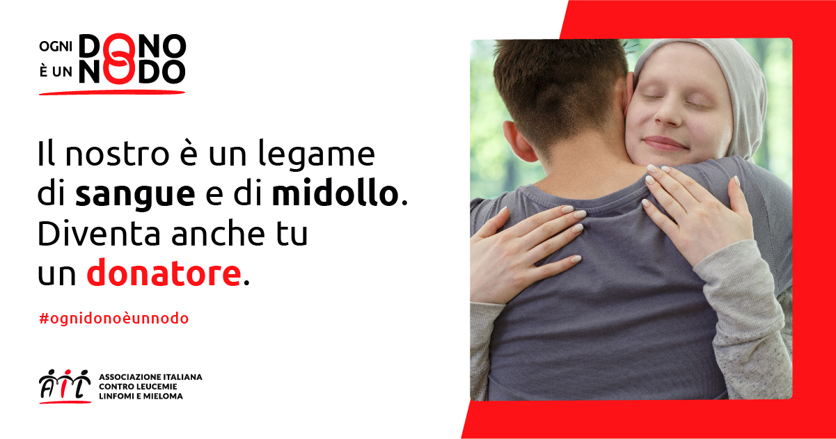 ‘Ogni dono è un nodo’, la campagna Ail che avvicina i giovani alla donazione di sangue e midollo