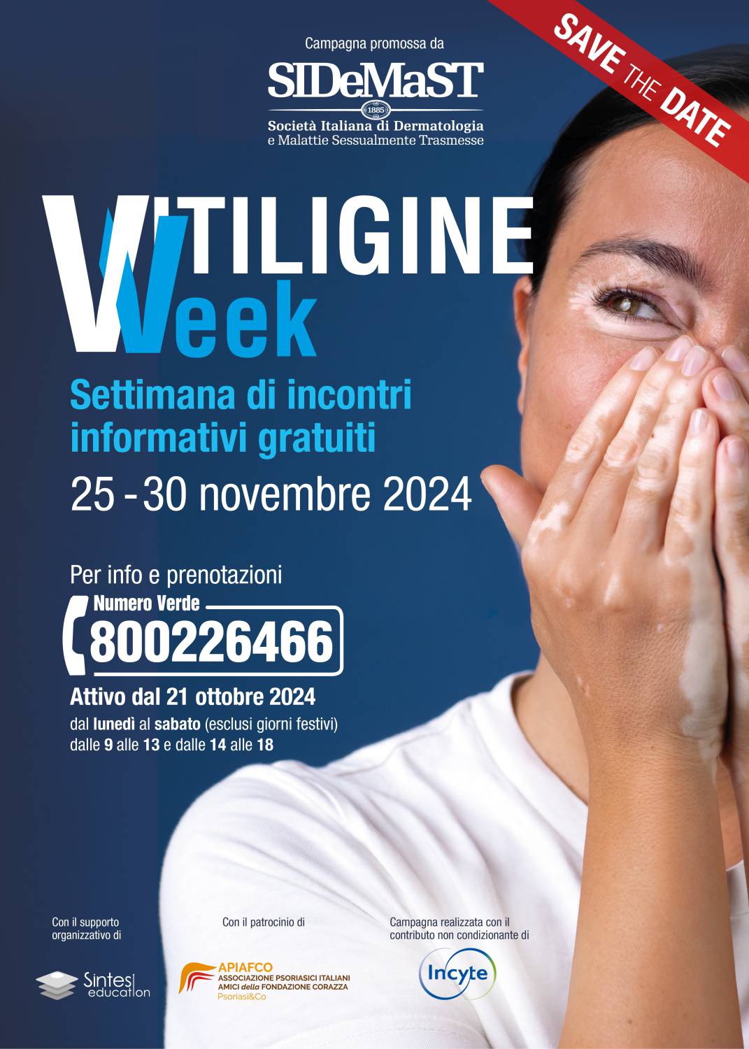 Vitiligine, una settimana di visite gratuite in tutta Italia