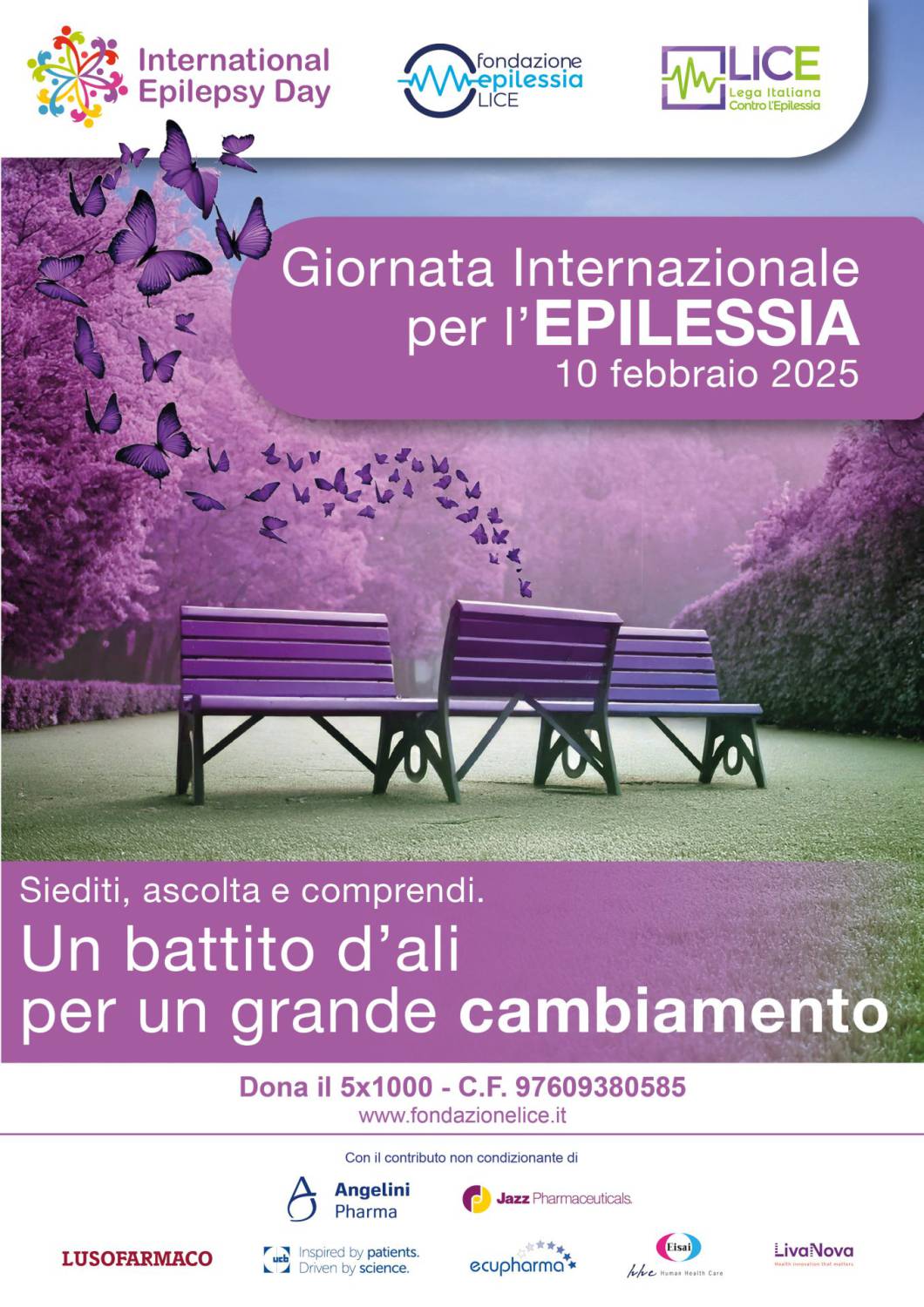 Giornata epilessia, Lice: “Siediti, ascolta e comprendi. Un battito d’ali per un grande cambiamento”