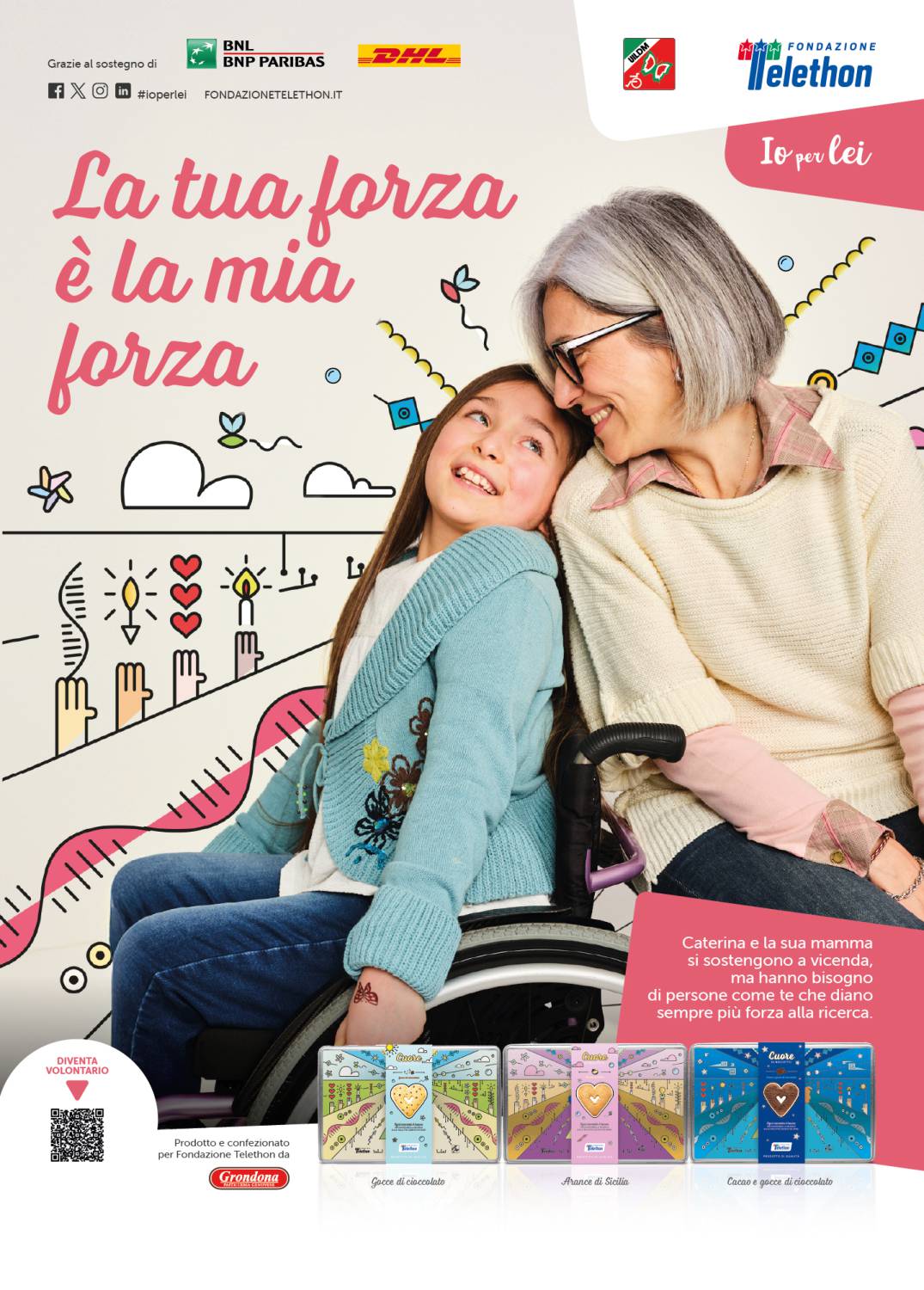 Festa della Mamma, Telethon: “Torna ‘Io per lei’, la campagna dedicata alle ‘mamme rare'”
