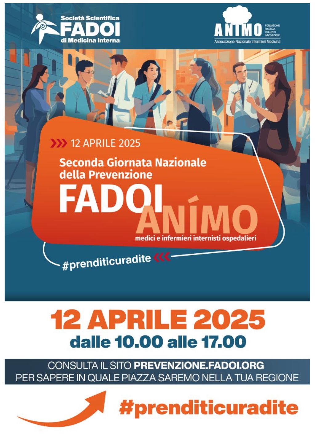 Prevenzione, FADOI E ANIMO: “Gli internisti in piazza per visite e consigli ai cittadini”