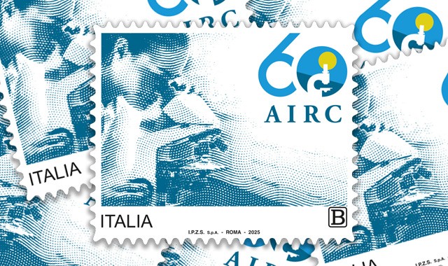Airc, un francobollo per i sessant’anni: “Un tributo alla ricerca e a chi la rende possibile”